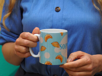 Personalised Croissant Mug With Hot Choc Kit, 2 of 4