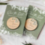 Save The Dates Magnet Sage Green Wedding Cards, thumbnail 9 of 10