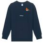 Childrens Unisex Organic Cotton Embroidered Robin Christmas Jumper, thumbnail 3 of 12