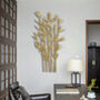 Luxury Gold Metal Bamboo Leaf Wall Art Decor, thumbnail 2 of 5