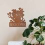 Rusted Watering Can Birds And Flowers Welcome Sign, thumbnail 1 of 10