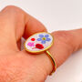 Ring With Real Flowers In Marie Antoinette Style, thumbnail 4 of 10