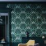 Art Deco Style Fanned Leaf Wallpaper, thumbnail 1 of 6