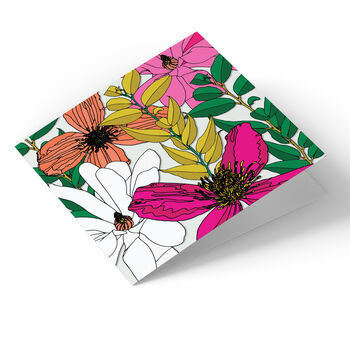 Pack Of Illustrated Floral Patterned Greeting Cards, 7 of 12