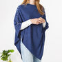 Wool Knit Poncho With Pearls, thumbnail 2 of 10