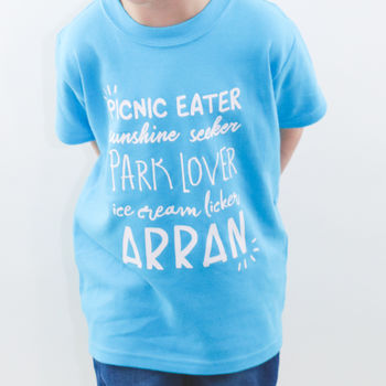Personalised Kids Summer Alter Ego T Shirt, 2 of 2