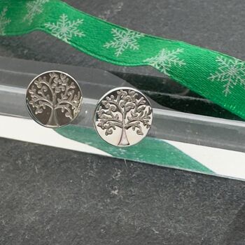 Tree Of Life Sterling Silver Stud Earrings, 7 of 7