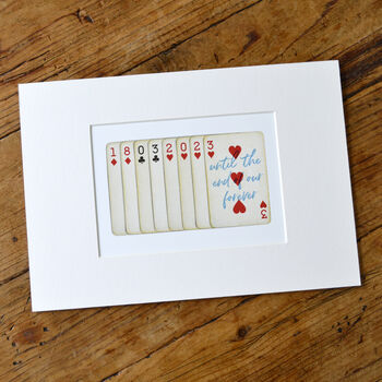 Personalised Special Date Playing Cards Print, 2 of 5