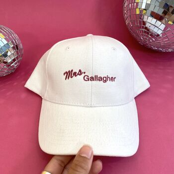 Personalised Mr Mrs Surname Caps, 2 of 5