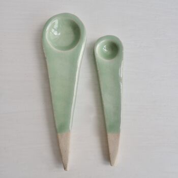 Mini Turquoise Ceramic Salt Spoon, 2 of 6