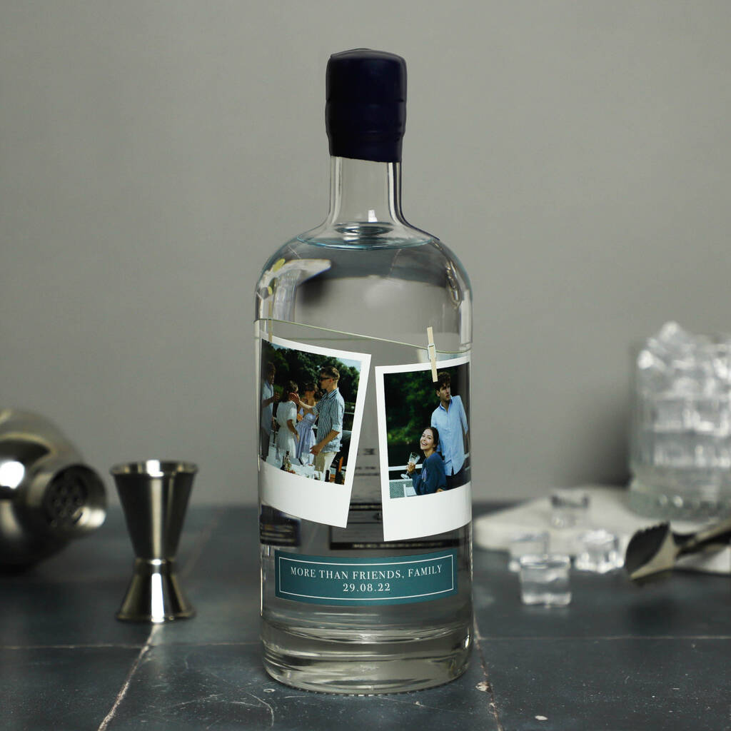 Personalised Photo Snapshot 75cl Gin/Vodka Bottle, 1 of 8