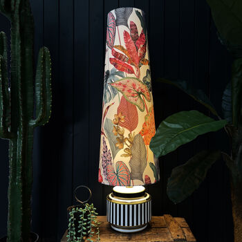 Ice Jungle Tropical Oversized Cone Lampshades, 2 of 3