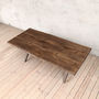 Chelsea X Shaped Live Edge Brown Oak Dining Table, thumbnail 1 of 6