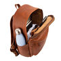 Personalised Brown Leather Backpack With Side Pockets, thumbnail 9 of 12