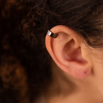 Silver Or Gun Black Striking Ear Cuff, 2 of 8