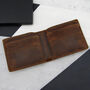Personalised Brown Men's Leather Rfid Bifold Wallet, thumbnail 4 of 6