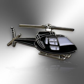 Small Helicopter Enamel Tie Or Lapel Pin Badge, Aircraft, Flying Gifts For Men, Father's Day Present, 3 of 8