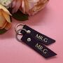 Personalised Leather Mr And Mr Key Ring Set, thumbnail 1 of 3
