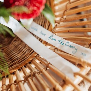 Hand Embroidered Bridal Bouquet Ribbon, 6 of 12