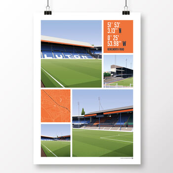 Luton Town Views Of Kenilworth Road Poster, 2 of 7