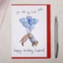 Sausage Dog Husband Happy Birthday Card, thumbnail 1 of 2