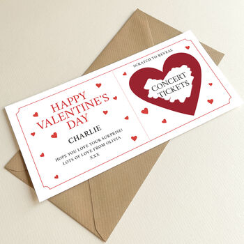 Personalised Valentine's Day Gift Scratch Card: Red Hearts Design, 2 of 6