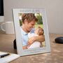 Fathers Day Gifts Photo Frame 5x7 Silver Daddy And Me, thumbnail 3 of 7
