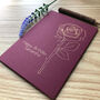 Personalised Rose Flower Birthday Gold Foil Card, thumbnail 8 of 8