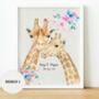 Personalised Giraffe Couple Anniversary Gift, thumbnail 2 of 5