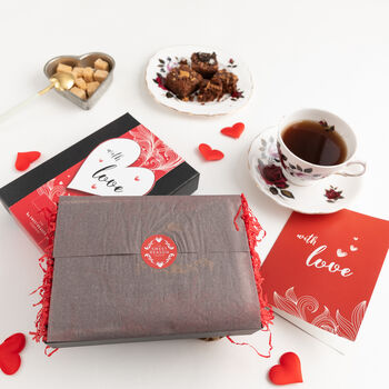'With Love' Afternoon Tea For Two Valentine's Gift, 4 of 7