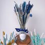 Blue Dried Flower Arrangement Vase Gift For Sister, thumbnail 2 of 4