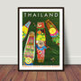 Thailand Floating Market Print, Can Be Personalised, thumbnail 2 of 3