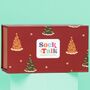 Men's Bamboo Socks Gift Box Christmas Pudding Gingerbread, thumbnail 2 of 5