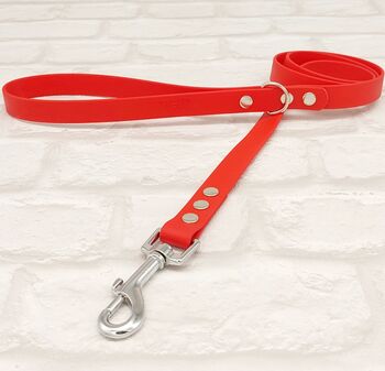 Waterproof Dog Collar And Lead Set Red, 3 of 3