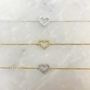 Sterling Silver Crystal Heart Bracelet, thumbnail 3 of 3