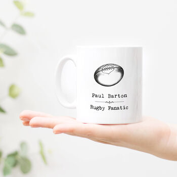 Rugby Gift, Rugby Fanatic Mug, 2 of 7
