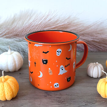 Orange And Black Spooky Halloween Mug Gifts, 7 of 10