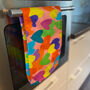 Valentines Rainbow Love Heart Tea Towel, thumbnail 3 of 3
