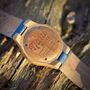 Nalu Small Bamboo Watch With Blue Cork Strap, thumbnail 4 of 9