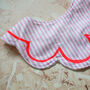 Scalloped Striped Bib, thumbnail 3 of 5