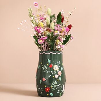 Forest Green Flower Vase, H16cm, 2 of 4
