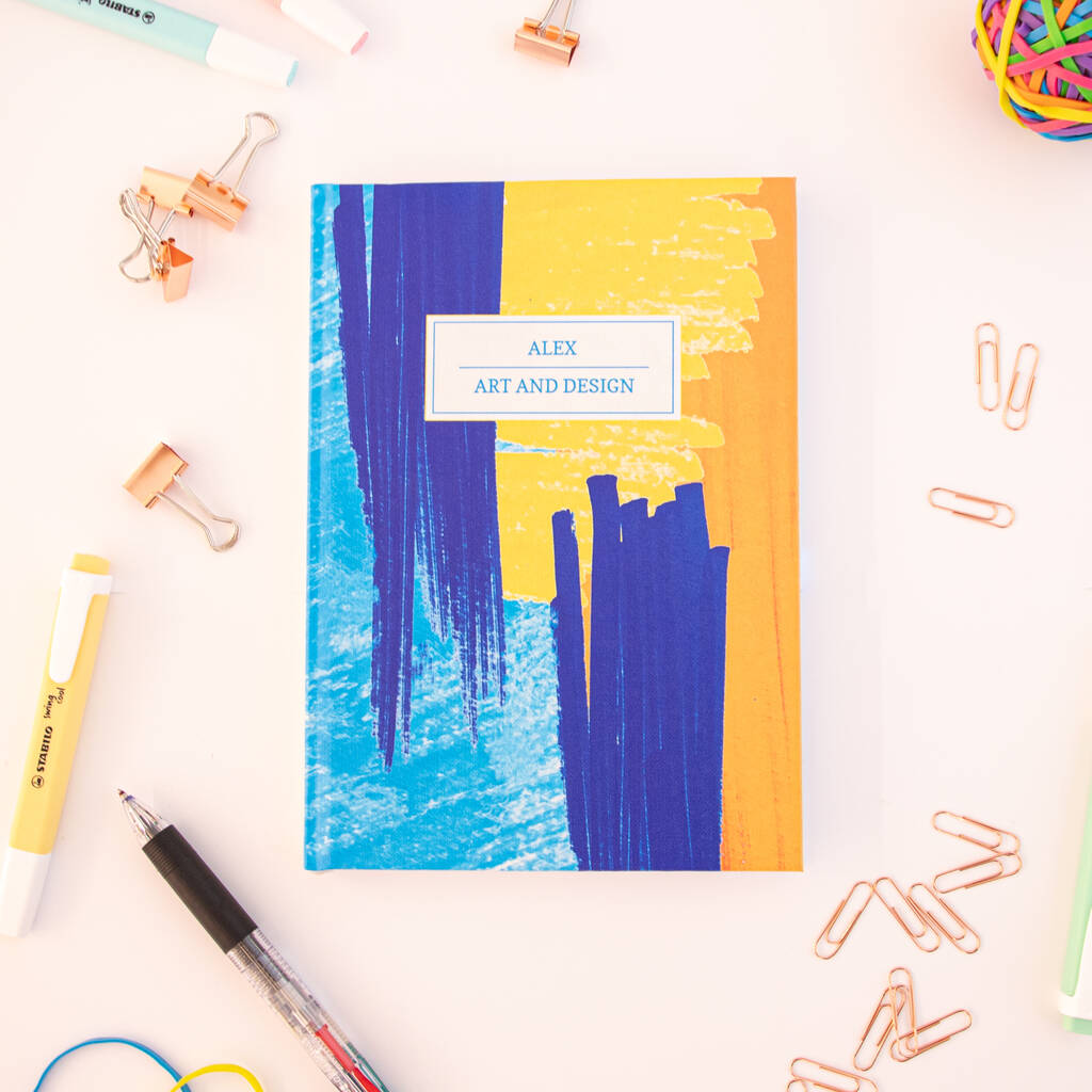 Personalised Art And Design Subject Hardback Notebook By Proper Goose