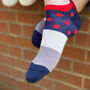 Oxford Orange And Mayfair Scarlet Men's Trainer Socks, thumbnail 2 of 6
