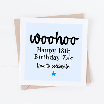 Personalised Milestone Age Birthday Card Boys Male, 2 of 3