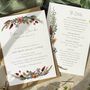 Autumn Dried Flowers Flat Wedding Invitations, thumbnail 1 of 7