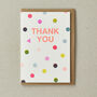 Thank You Rainbow Spots Risograph Greeting Card, thumbnail 1 of 2