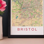 University Of Bristol Map Print Graduation Gift, thumbnail 3 of 4