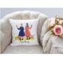Personalised With Names Best Friend Linen Cushion Cover, thumbnail 1 of 10