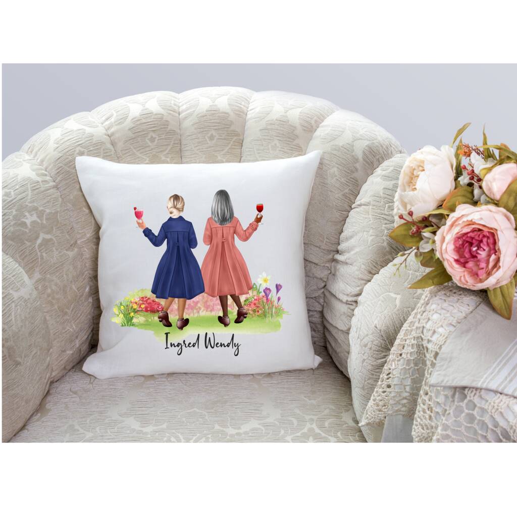 Personalised With Names Best Friend Linen Cushion Cover, 1 of 10