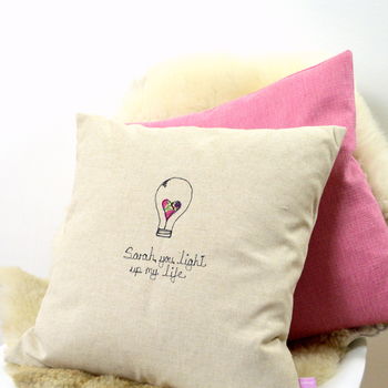 Personalised Light Bulb Cushion, 8 of 11